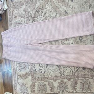 SHEIN Pink Plaid Women's Pants